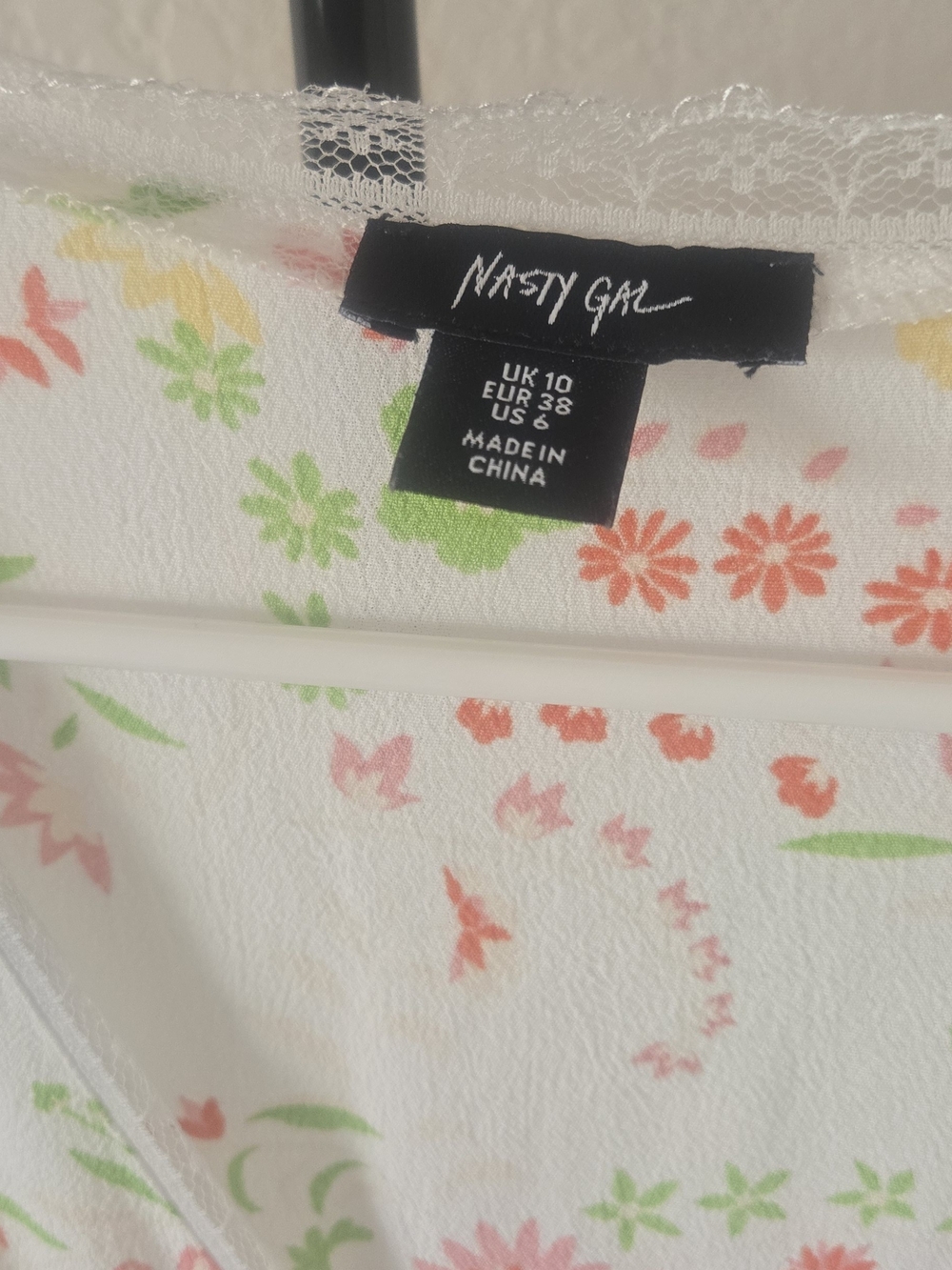 Nasty Gal White Floral Slip Dress with Pastel Blooms - Picture 6 of 11